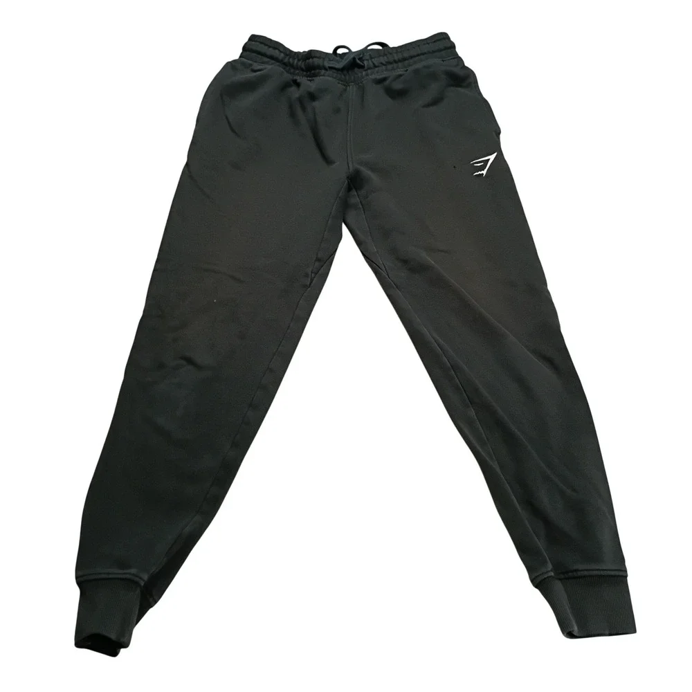 Gymshark Crest Joggers Mens XS Dark Green Tapered Fleece Sweatpants